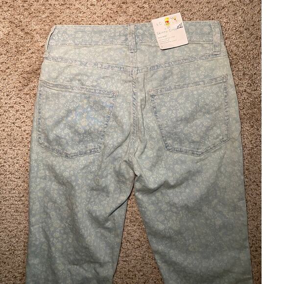 Lauren Conrad Floral Cropped Light Wash Skinny Jeans - Picture 4 of 12